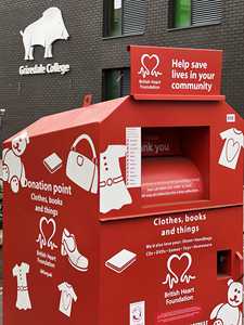 Wholesale Rectangular Galvanized Steel Standing <strong>Donation</strong> Drop Boxes Secure Storage <strong>Bucket</strong> for Street Outdoor Use - Product Image 4