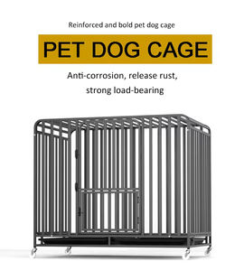 Perrera para perros <span class=keywords><strong>de</strong></span> servicio pesado <span class=keywords><strong>de</strong></span> 48 ", a prueba <span class=keywords><strong>de</strong></span> escape para interiores, carga máxima, cajas para perros <span class=keywords><strong>de</strong></span> 300 libras para perros grandes con 4 ruedas bloqueables - Product Image 6