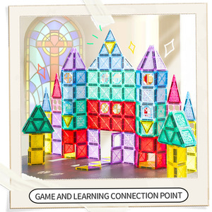 2026 New Arrival Pipeline <b>Magnetic</b> <b>Tiles</b> Pure Magnet Blocks Set Children Early Intelligence Educational Toy Direct From Source - Product Image 1