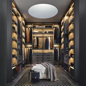 Haute qualité moderne MDF Almirah armoire en bois placard verre meilleur prix armoire de rangement pour chambre salon pour hôtel école - Product Image 6