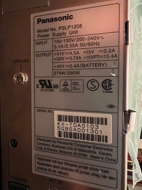 Pslp1208 / Kx-tda0103 Psu-l Power Supply