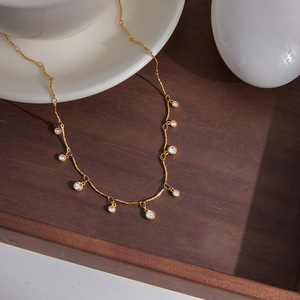 Collier de charme en acier inoxydable avec strass, étanche, pour l'été, accessoires de plage, bijoux de mode de créateur 2026 - Product Image 5