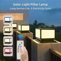 Lampe solaire LED d'extérieur détachable IP44 étanche pour jardin, cour, poteau carré, villa, patio, porte, aménagement paysager