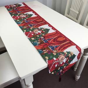 <span class=keywords><strong>Camino</strong></span> <span class=keywords><strong>de</strong></span> <span class=keywords><strong>mesa</strong></span> para vacaciones con diseño <span class=keywords><strong>de</strong></span> árbol <span class=keywords><strong>de</strong></span> Navidad y Papá Noel - Product Image 2