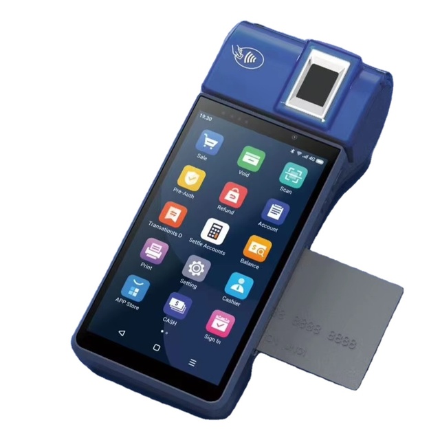 Biometric Scanner Android Based Pos Terminal Factory Handheld Touch Pos Machine with Fingerprint Module