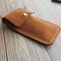 Étui de montre de voyage vintage unisexe pour homme en cuir de vache véritable souple, petit mini sac