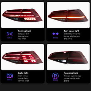 AURON LED <b>Tail</b> Lamp VW Golf 7 Clear Lens New Retrofit Upgrade Daytime Running Lights 6000K 6000 Lumens <b>Plug</b> Play 2012-2020 - Product Image 3