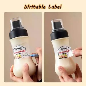 R1068 Botella dispensadora de salsa para acampar Botella de plástico de cinco agujeros Ketchup Salsa Dispensador de miel Contenedor Condimento de cocina - Product Image 4