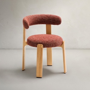 <span class=keywords><strong>Sillas</strong></span> de Comedor Nórdicas al por Mayor para Hoteles y Restaurantes, <span class=keywords><strong>Sillas</strong></span> de Salón de Chenilla Beige con <span class=keywords><strong>Madera</strong></span> Maciza de Fresno en Color Nogal - Product Image 5