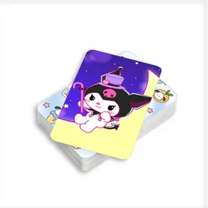 96 buah/tas kartu pos khusus Hello Cat, stiker lucu kartu pos pencetakan HD dua sisi dengan kotak, kartu pos Anime Kuromi Collection