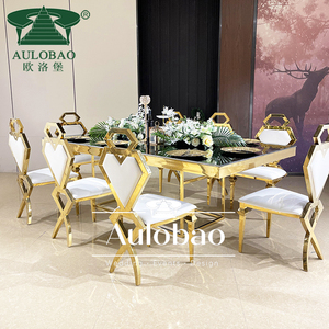 Silla de Comedor de Acero Inoxidable Dorado para Uso Comercial en Hoteles, Banquetes, Exteriores y Salas de Estar - Product Image 2