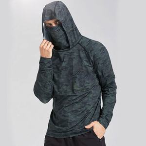 Лидер продаж, 100% камуфляжная сублимированная рыболовная толстовка с маской для лица, Солнцезащитная куртка с капюшоном - Product Image 4