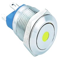 ELEWIND Interrupteur à bouton-poussoir momentané en métal de 12 mm 1NO en acier inoxydable avec voyant LED (PM121F-10D/J/R/12V/S) IP65