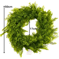 Vente en gros de feuilles artificielles guirlande en plastique couronne d'automne pour porte d'entrée maison bureau hôtel décoration