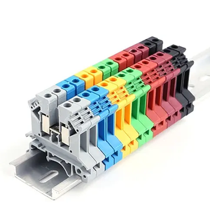 UL 94V-0 Screw Din Rail Mount Quick Connect 2.5mm² 4mm² 6mm² 10mm² Grey Black Modular Terminal Block Wire Electrical Connector