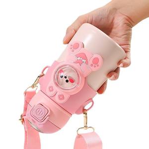 Botellas de Agua Aisladas de Acero Inoxidable al por Mayor con Tapa Pop y Correa Portátil para <span class=keywords><strong>el</strong></span> Regreso a Clases de los Niños - Product Image 5