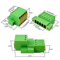 Bloc de bornes mâle-femelle à double rangée de haute qualité CE 3,50 mm avec connecteur à ressort à bride et connecteur à ressort pour raccordement en ligne