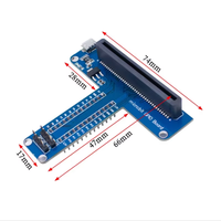 Papan pengembangan Microbit modul papan ekspansi GPIO tipe-t Micro:bit DC 3 V-5 V papan adaptor papan roti Python