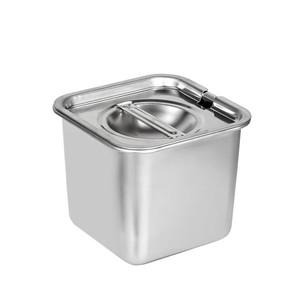 Stainless Steel Seasoning Jar Square Airtight Lid <b>Kitchen</b> Condiment Container M Size Solid Seasonings <b>Storage</b> - Product Image 2