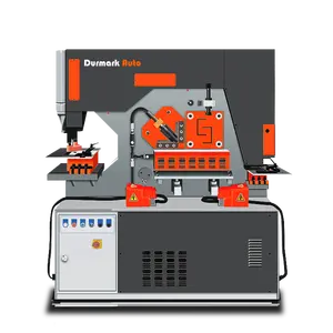 Metal steel cutting and punching machine,hydraulic steel ironworker with Schneider electrical from Durmark Auto