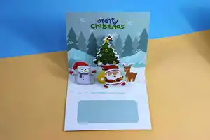 Christmas 3D Cards Greeting Cards For Invitation DIY Cards