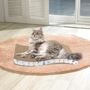 Eco-Friendly Catnip-Infused Reversible Cardboard Cat Scratcher with Lounge Bed and Cat <b>Tree</b> - Product Image 6