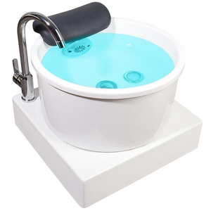 Bañera para Pedicura con Grifo Dorado y Reposacabezas, Tazón para Pedicura de Salón de Uñas, para Uso en Salón de Manicura y Pedicura - Product Image 5