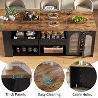 Chariot de service multifonctionnel robuste pour îlot de cuisine, avec plateau amovible, idéal pour barbecue extérieur et patio