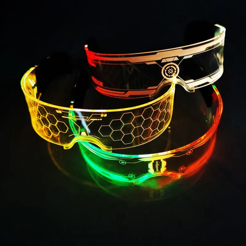 customized design party led light up glasses luminous flashing led light up sunglasses changing colors