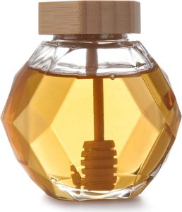 200ml-400ml Hexagonal Glass <strong>Honey</strong> Jar Hexagonal <strong>Honey</strong> <strong>Bottle</strong> Glass Hexagonal Jam Transparent Glass Container For <strong>Honey</strong> With Lid