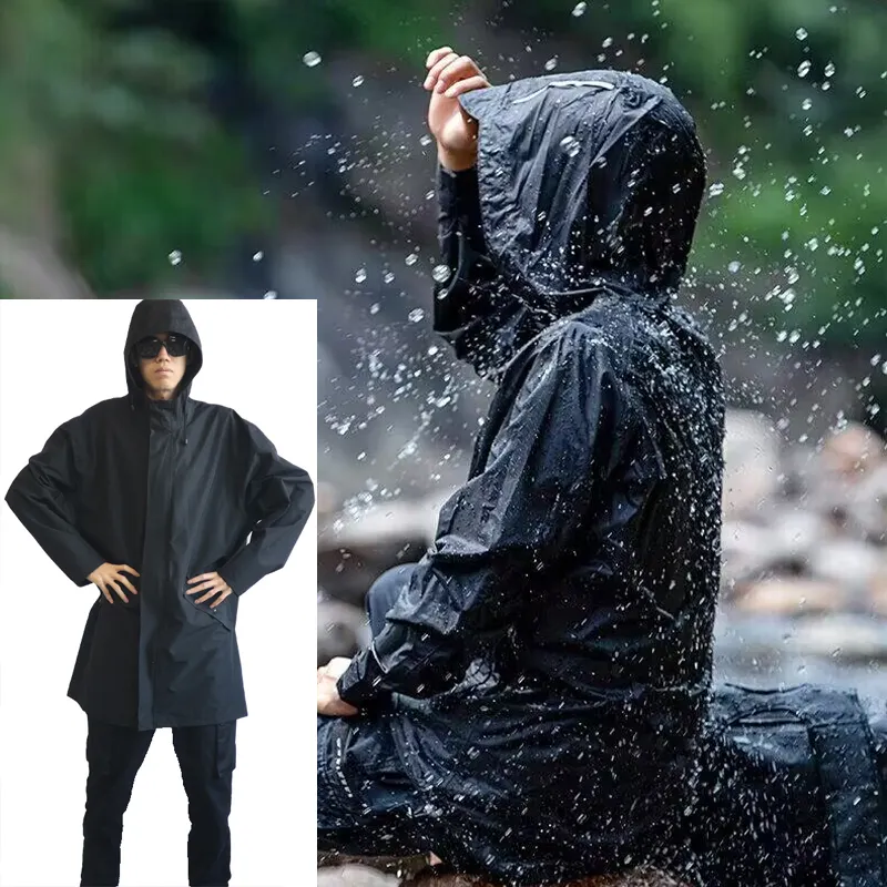 Özel erkekler için hafif su geçirmez ceket rüzgar yağmur kapşonlu ceketler yürüyüş bisiklet seyahat M-5XL