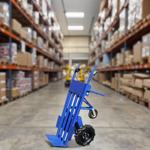 Obral besar 500kg gerobak troli truk tangan listrik baja padat untuk konstruksi gudang penggunaan pabrik Platform OEM - Product Image 2