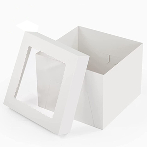 Caja Blanca para Panadería 10*10*5'' para Llevar, Buen Precio, Caja de Cartón para Donuts, Galletas y Pasteles, Caja para Pastel con Base para Pastel - Product Image 5