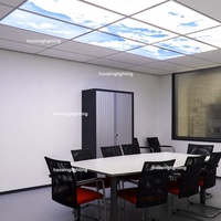 Panneau lumineux personnalisé 60x60 2x4 6060 2x2 25W 36W Plafond de mur en surface bleu ciel nuage LED Panneau lumineux
