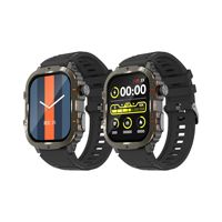 Reloj Inteligente Deportivo Cuadrado Compatible con Android para Hombre, Pantalla IPS TFT de Plástico, Reloj Despertador, Monitor de Frecuencia Cardíaca, Funciones de Triple Protección