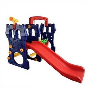 Toboggan et balançoire en plastique pour tout-petits avec télescope intégré, jouets pour bébés, maison de jeu, équipement de terrain de jeu intérieur pour enfants - Product Image 3