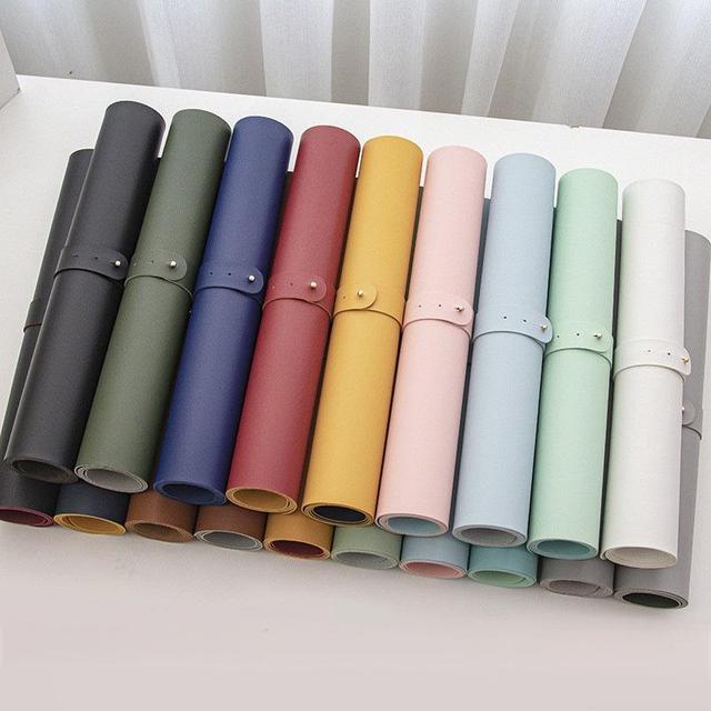 80*40cm Large Mouse Pad Office Desk Mat Double-Sided Leather Desk Pad Protector Non-Slip Suede PU Leather Desk Blotter Laptop