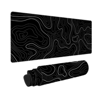 Gaming Desk Mat for Keyboard Mouse Pad Hot Sell Design Computer Game Mat Waterproof Black White