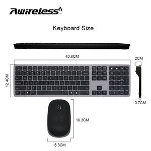 Clavier et Souris Bluetooth Sans Fil pour Raspberry Pi Dell Inspiron 1525 - Product Image 2