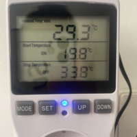 Thermostat régulateur de température CA 110V 220V avec prise UK, minuterie, sonde de capteur, chauffage et refroidissement, 16A, en plastique