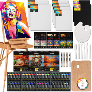 VISWIN Ensemble de dessins supporto avec, pinceau, tube s huile, matelas aquarelle, toile, psle, couteau - Product Image 4