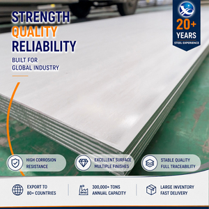 ISO Certified 410 430 2B Finish 0.5mm 2500mm 4'x10' Hot <b>Rolled</b> Stainless Steel Sheet with Perfect Flatness - Product Image 1