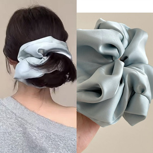 THK Hot Sales New Fashion Silk Satin Hair <b>Scrunchies</b> for Women Elastic Unique Hair Bands - Product Image 1