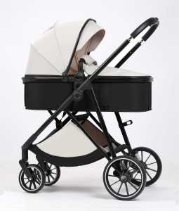 Carrito de Bebé de Lino de Alta Calidad en Oferta, Plegable, Portátil, de Lujo, con Diseño de Paisaje Alto, Marco de Aleación de Aluminio, 4 Ruedas - Product Image 5