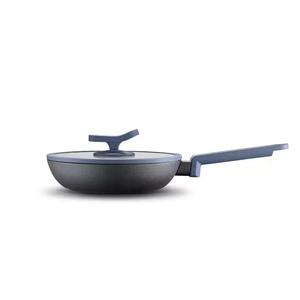 Sartén Antiadherente <span class=keywords><strong>de</strong></span> <span class=keywords><strong>Aluminio</strong></span> para Uso Doméstico, Apta para Horno, con Mango <span class=keywords><strong>de</strong></span> Silicona <span class=keywords><strong>y</strong></span> Tapa con Cristal Integrado, para Todo Tipo <span class=keywords><strong>de</strong></span> Estufas, Precio <span class=keywords><strong>de</strong></span> Fábrica al por Mayor - Product Image 2