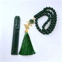 Perles de prière musulmanes Tasbih, peigne à barbe métallique de poche, coffret cadeau thème Arabie Saoudite, cadeaux pour le Ramadan, l'Aïd, les jours nationaux et les événements d'entreprise