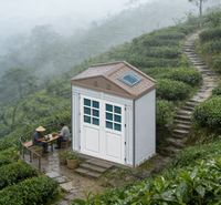 Tiny House WooWild, abri à outils modulaire préfabriqué, isolé, imperméable, à simple travée, portable |   Utilisation en entrepôt et en parc - Matériel HDPE