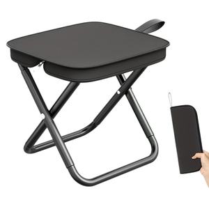 Chaise de camping d'extérieur portable pliable en aluminium, tabouret de pêche, siège, outils de randonnée, tabouret de pique-nique, mini rangement - Product Image 1