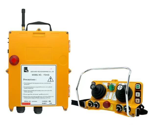 F24-60 Industrial Wireless Crane Remote Controller Dual Joystick Radio Remote Control for Overhead Gantry Crane
