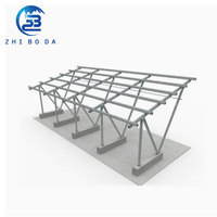 Structure de support à haut rendement Zn-Mg-AL Parking Système de conception innovante Abri de voiture solaire photovoltaïque